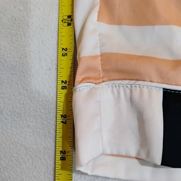 White Mark Geometric Pajama Set - Black, White, Orange - Picture 14 of 14